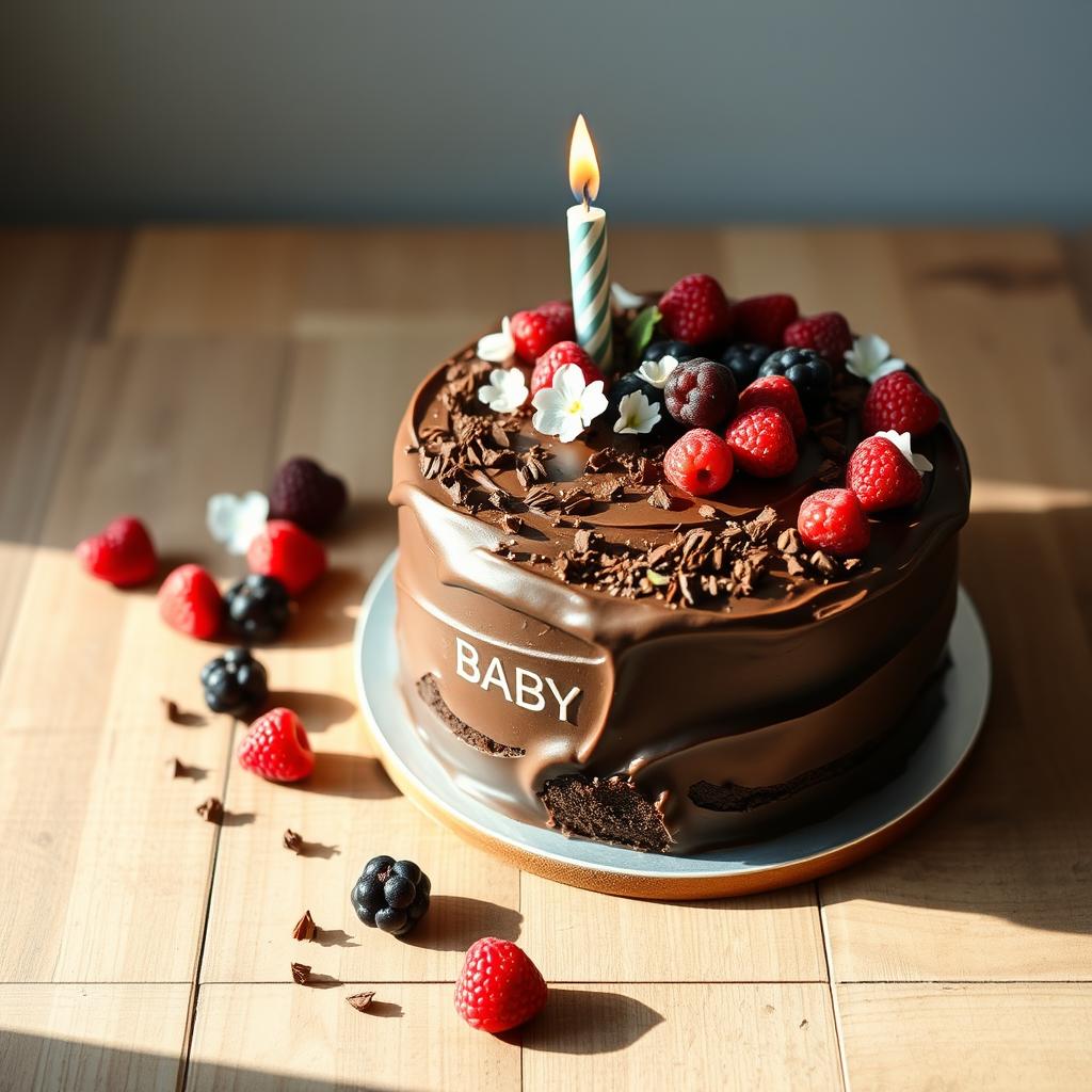 Gâteau au chocolat anniversaire pour bébé Gâteau au chocolat anniversaire pour bébé