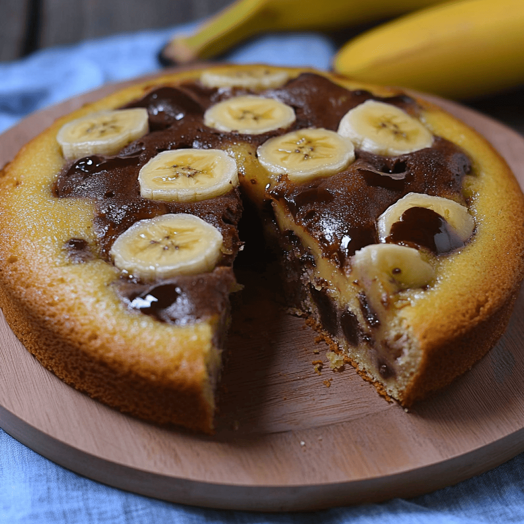 Petit gâteau chocolat banane