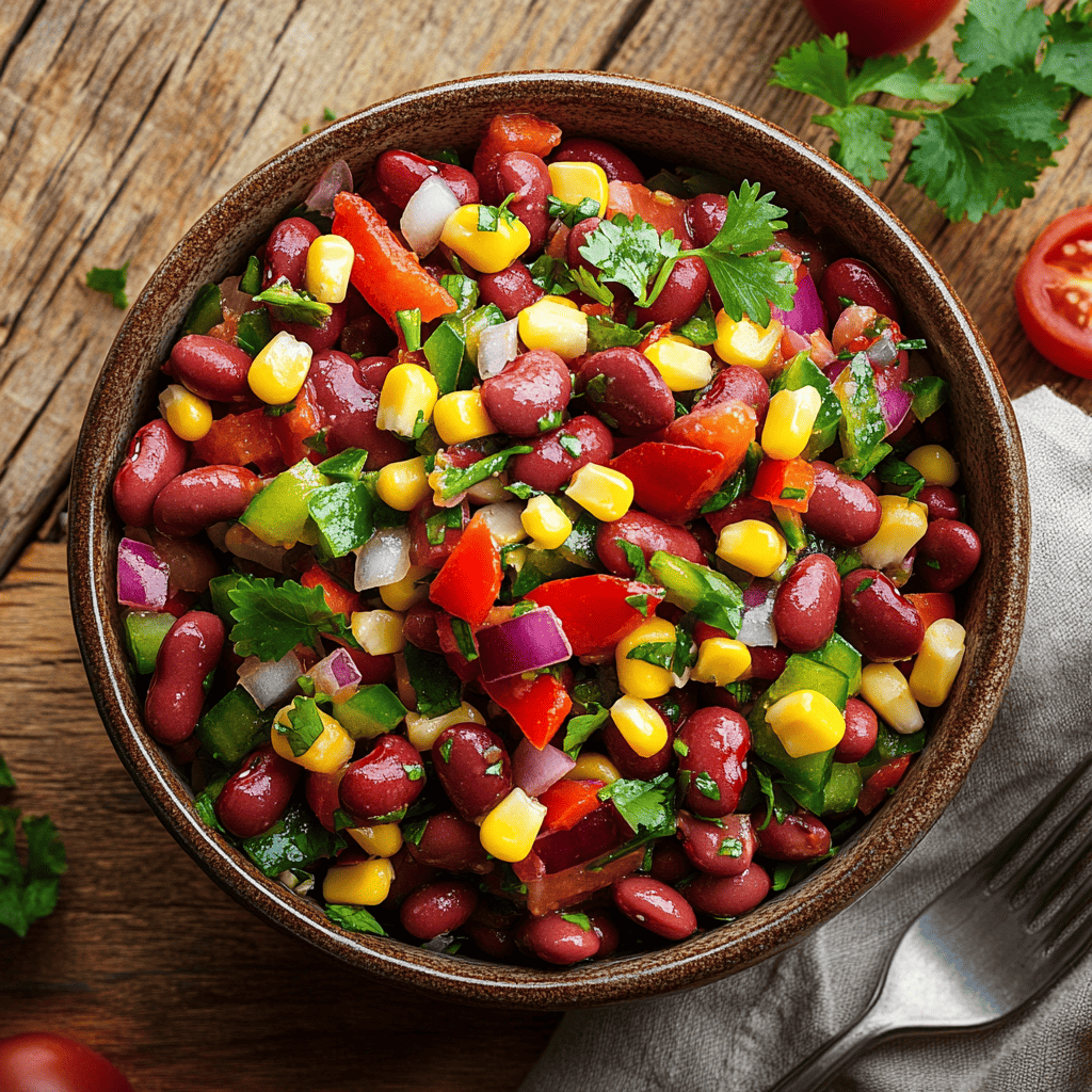 Salade aux haricots rouges sauce