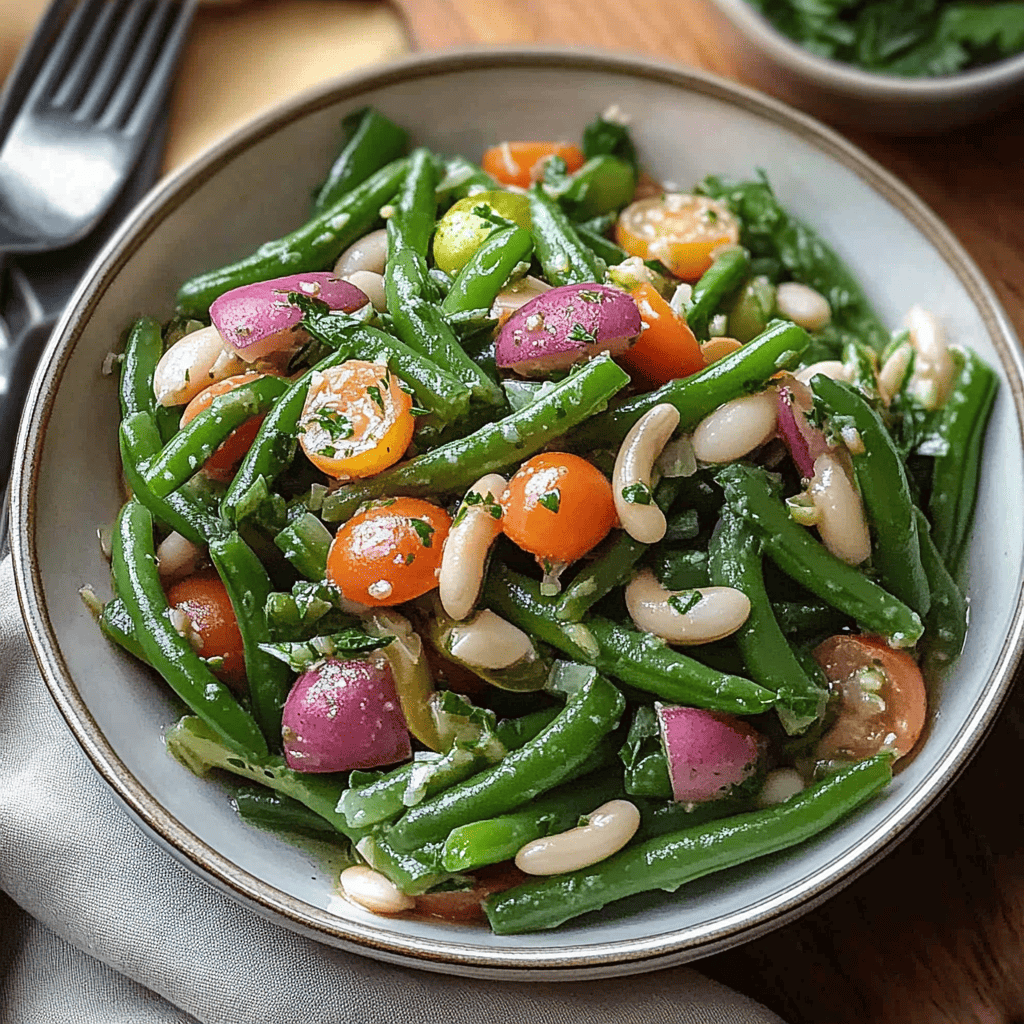 Salade de haricots mélangés