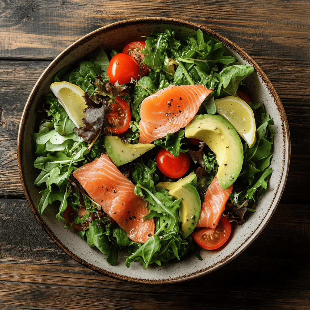Salade saumon fumé
