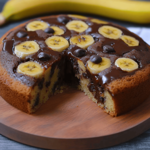 gateau chocolat banane