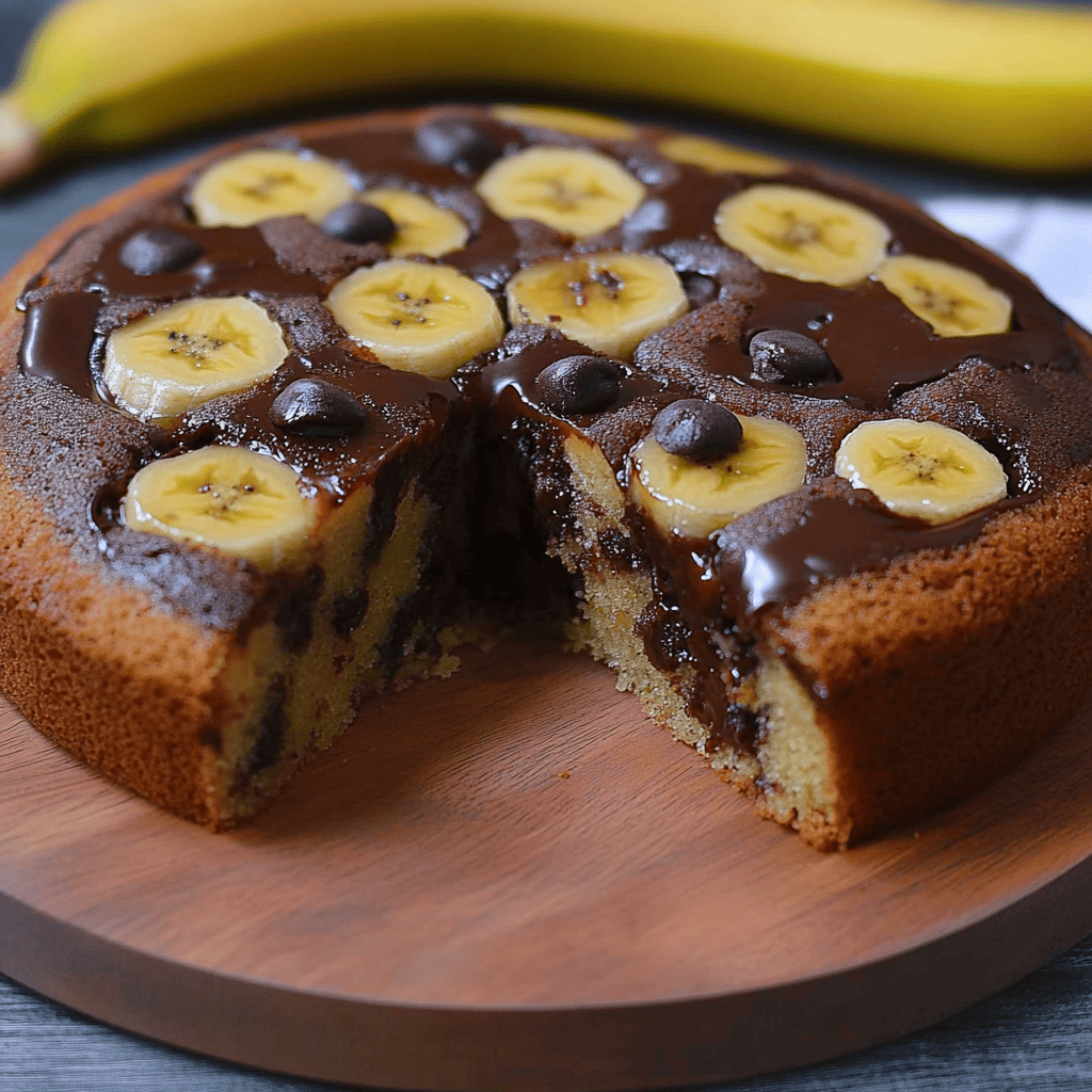 gateau chocolat banane