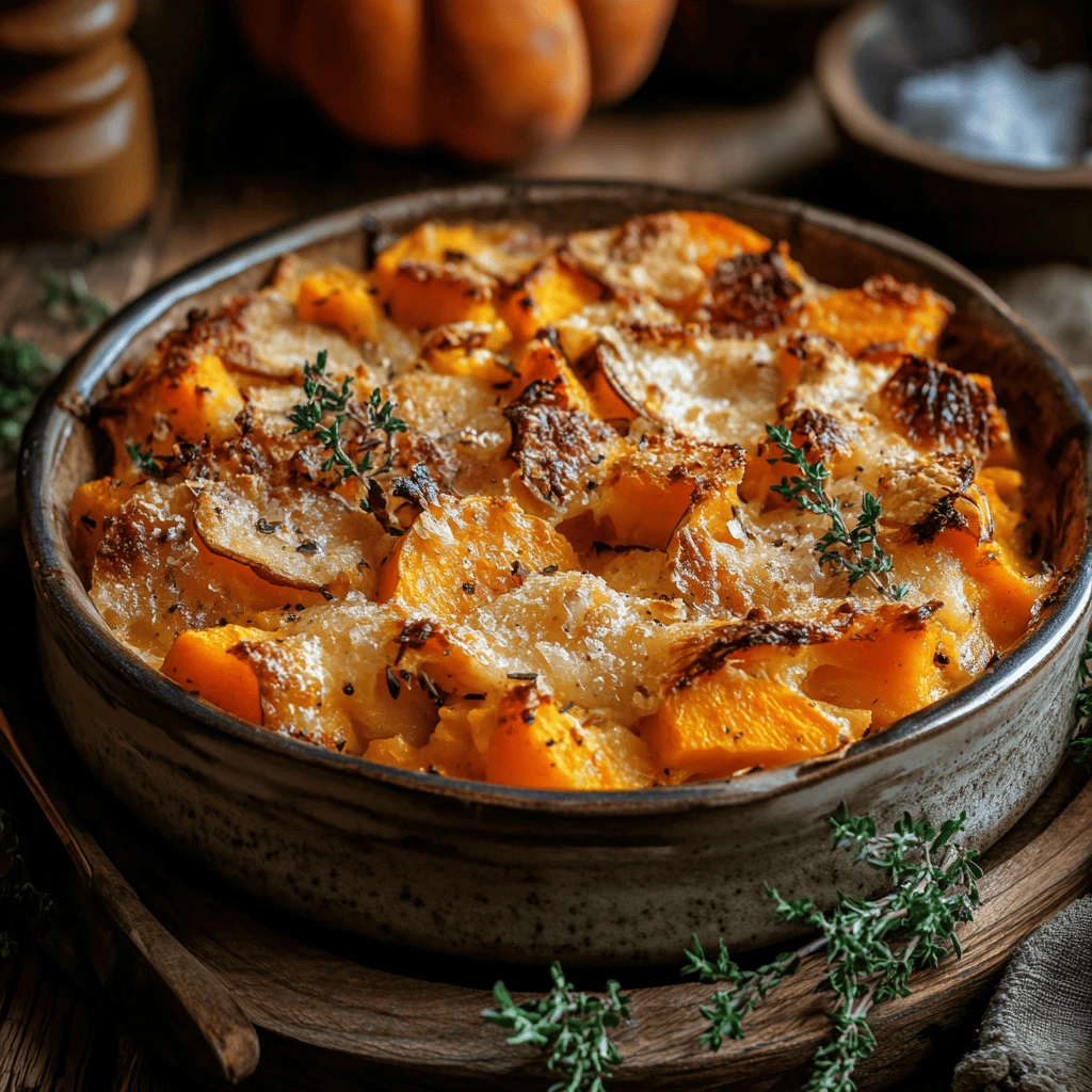 gratin butternut patate douce
