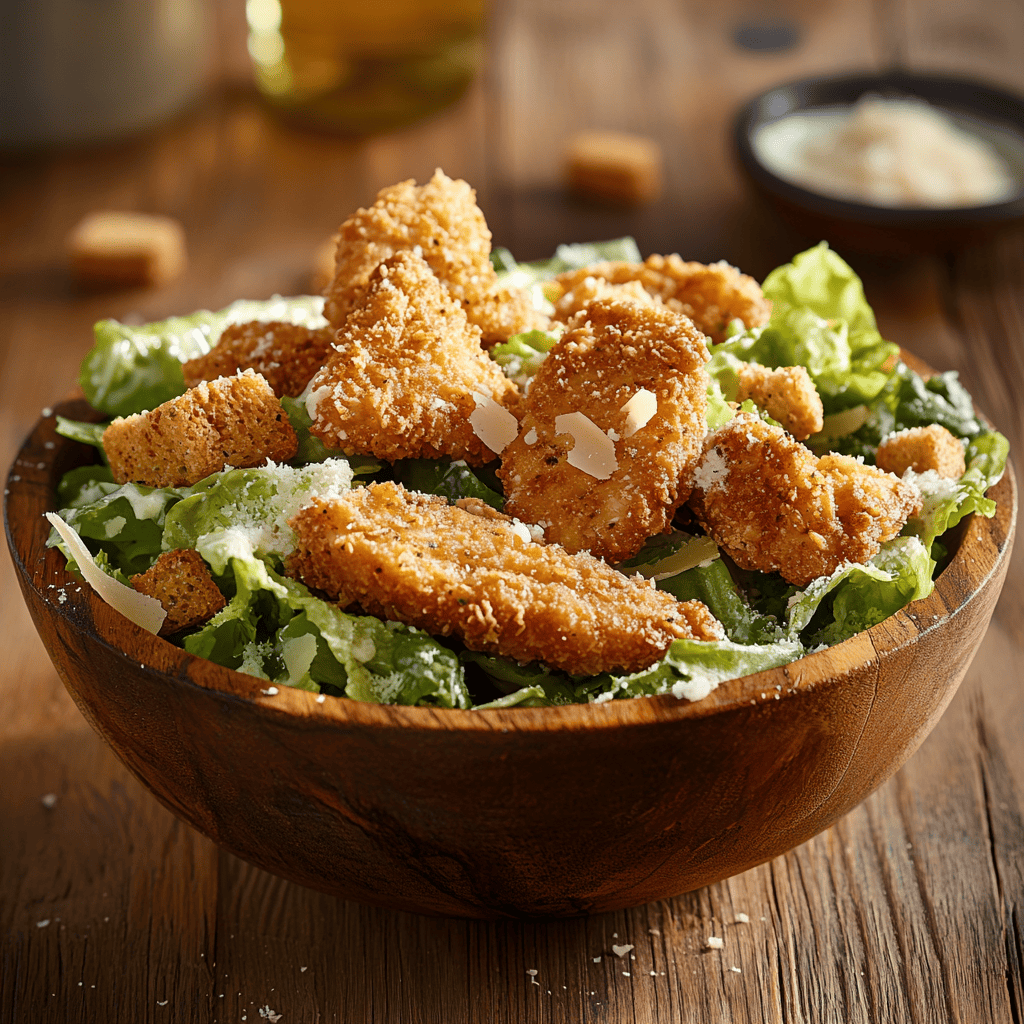 salade César poulet pané