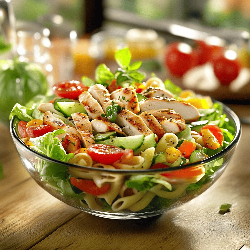 salade de pâte poulet recipe