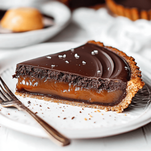 tarte au chocolat au caramel
