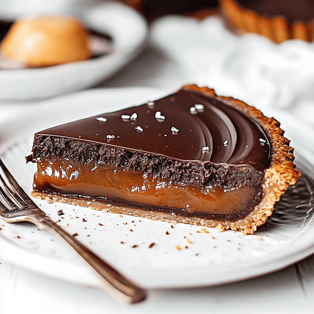 tarte au chocolat au caramel