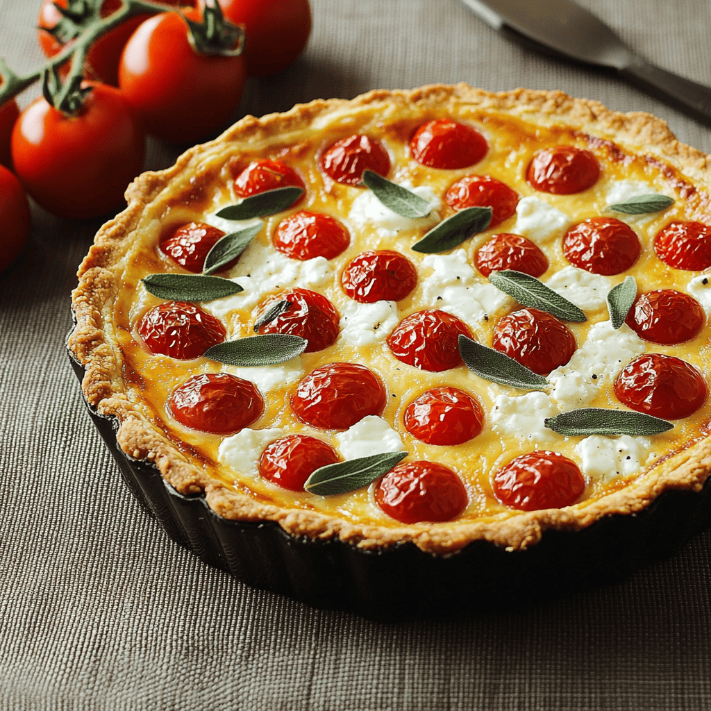 Clafoutis tomates cerises chèvre Weight watchers