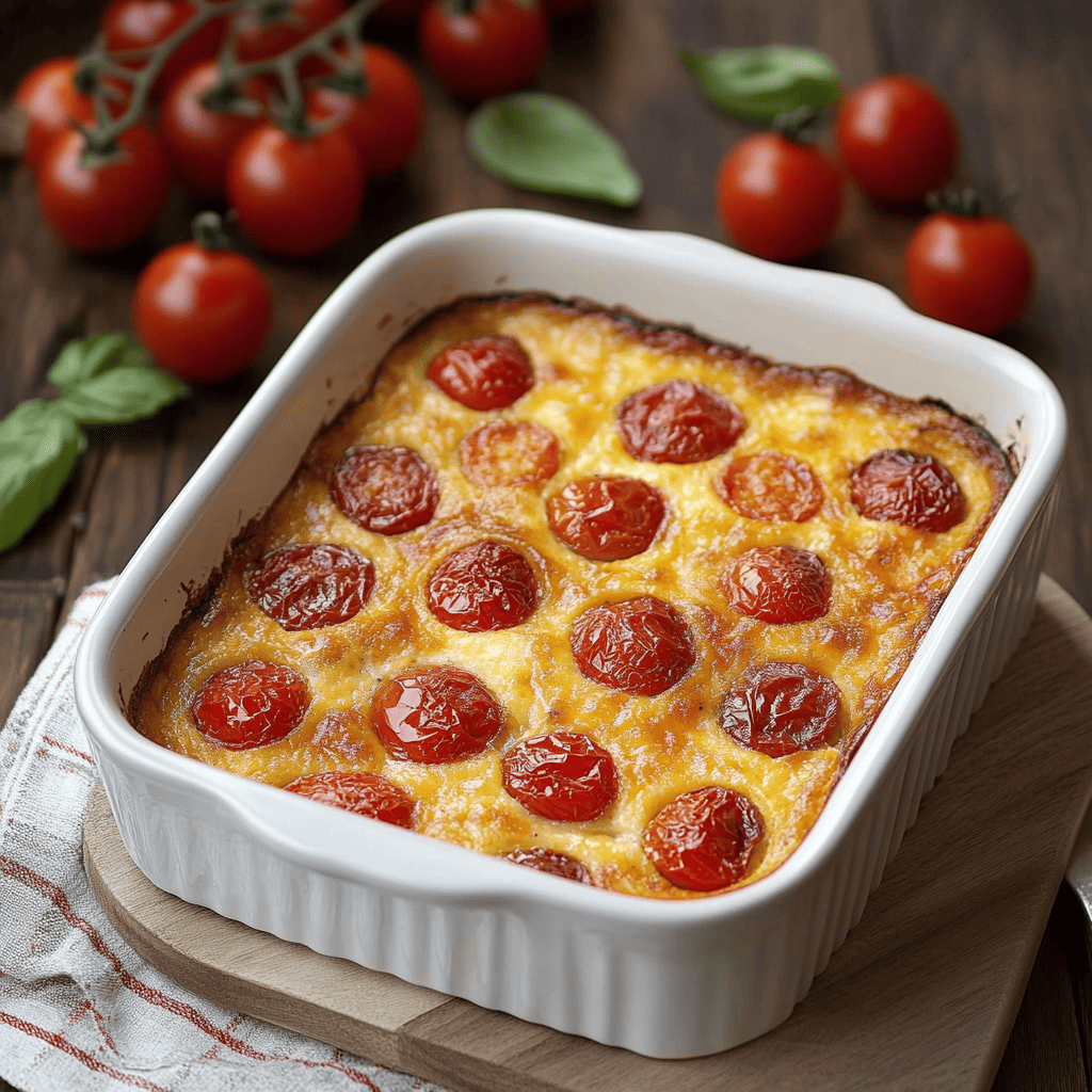 Clafoutis tomates cerises chèvre