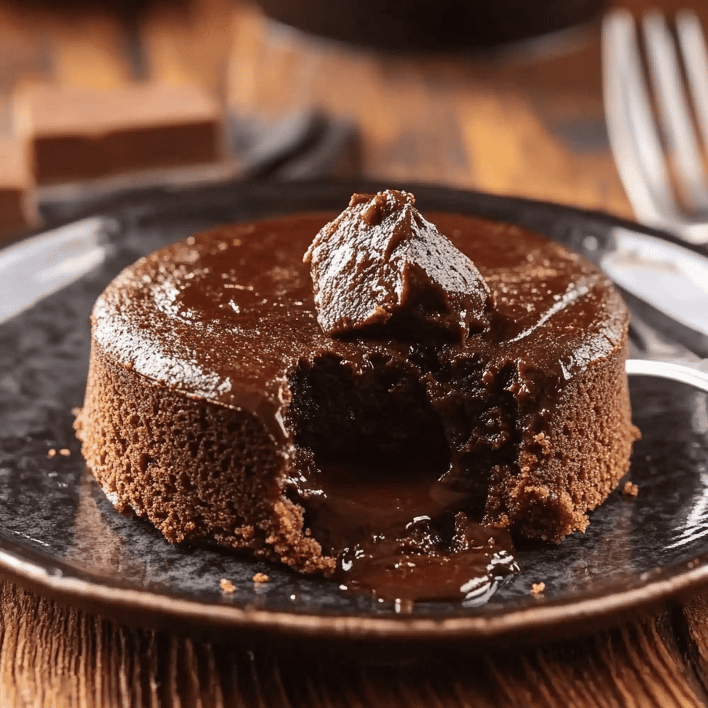 fondant au chocolat compote