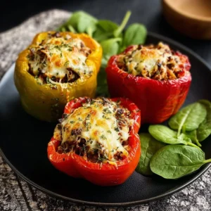 Poivrons Farcis à la Viande Hachée