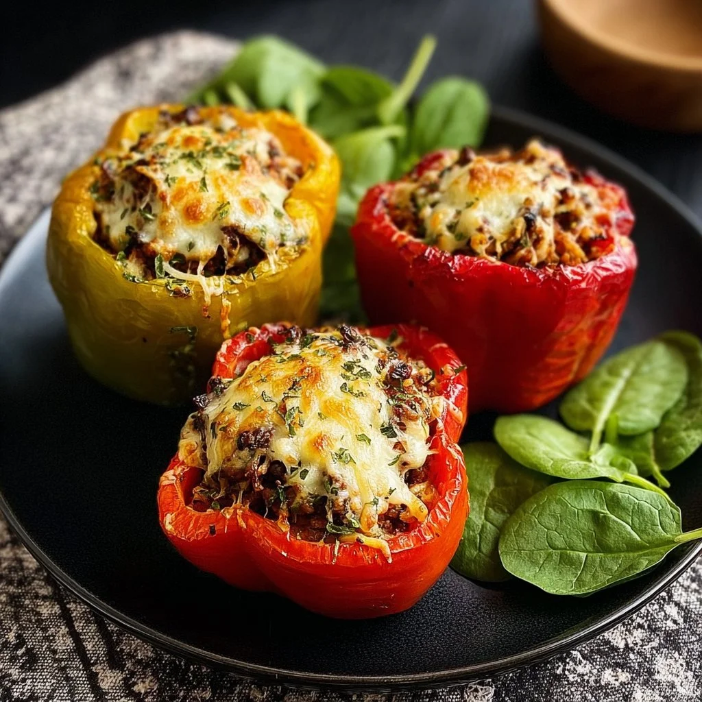 Poivrons Farcis à la Viande Hachée