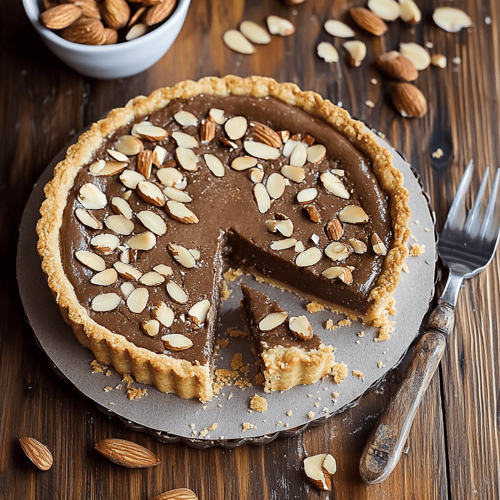 tarte au chocolat et aux amandes