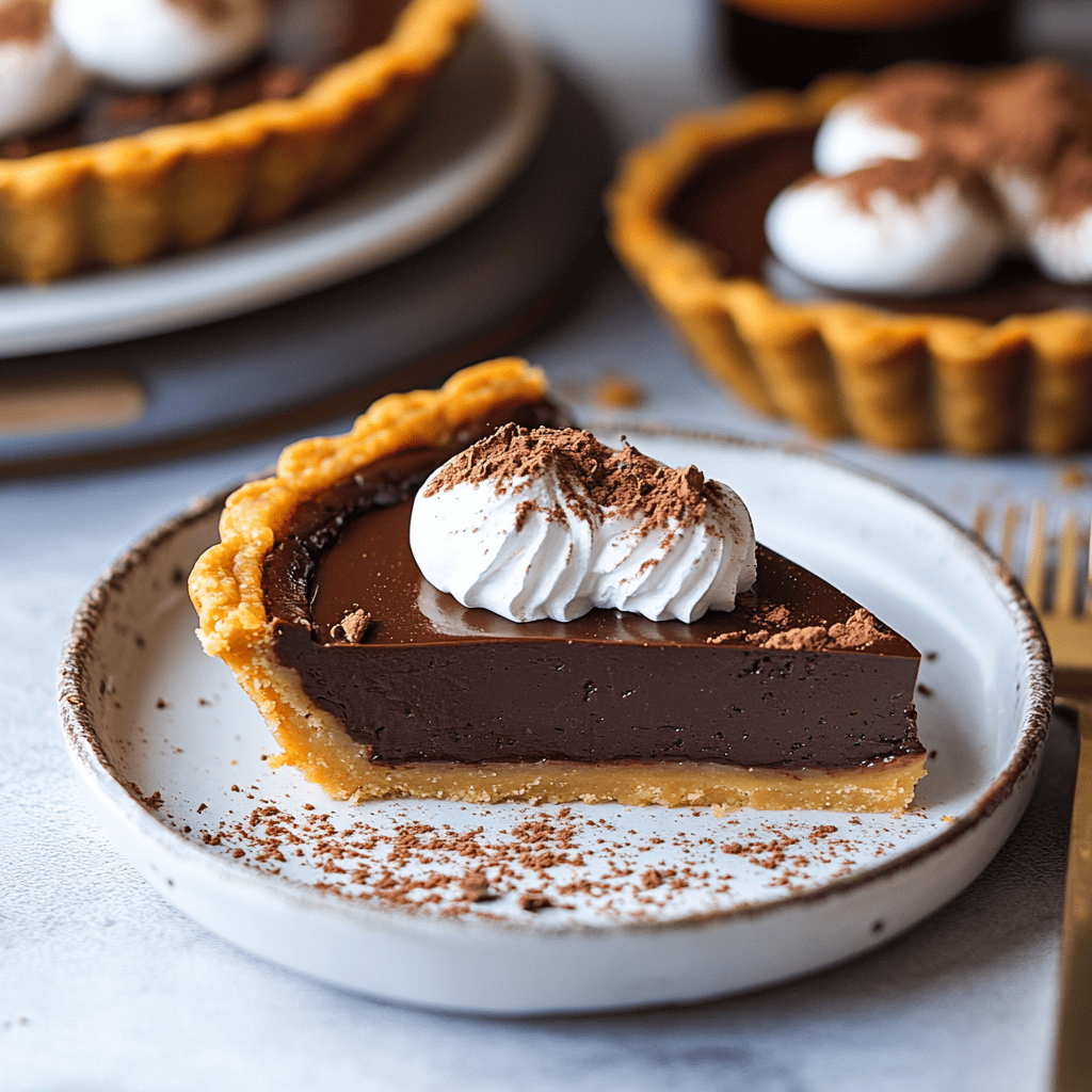 Tarte au chocolat sans oeuf délicieuse et facile à réaliser