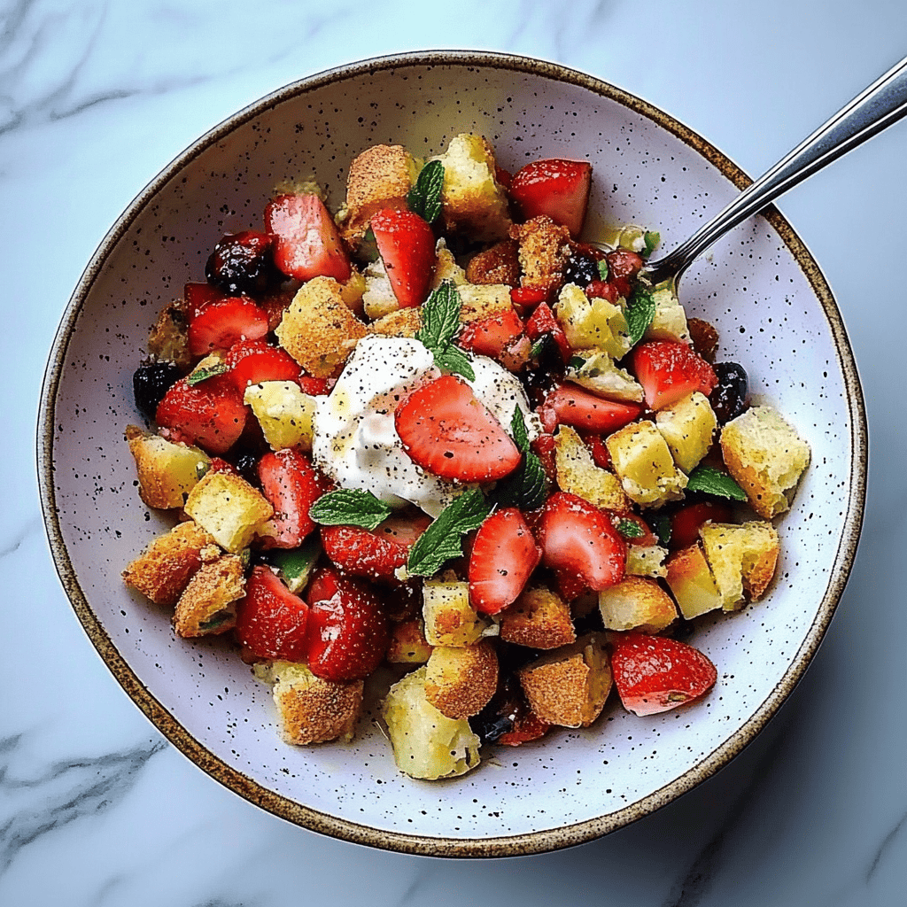 Salade Panzanella aux Fraises: Un Délice Irrésistible