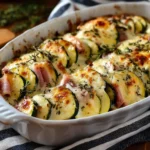 Gratin de courgettes au jambon et fromage