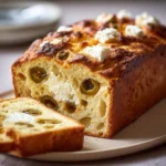 Cake moelleux à la feta et aux olives