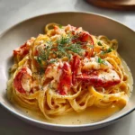 Pâtes crémeuses au homard