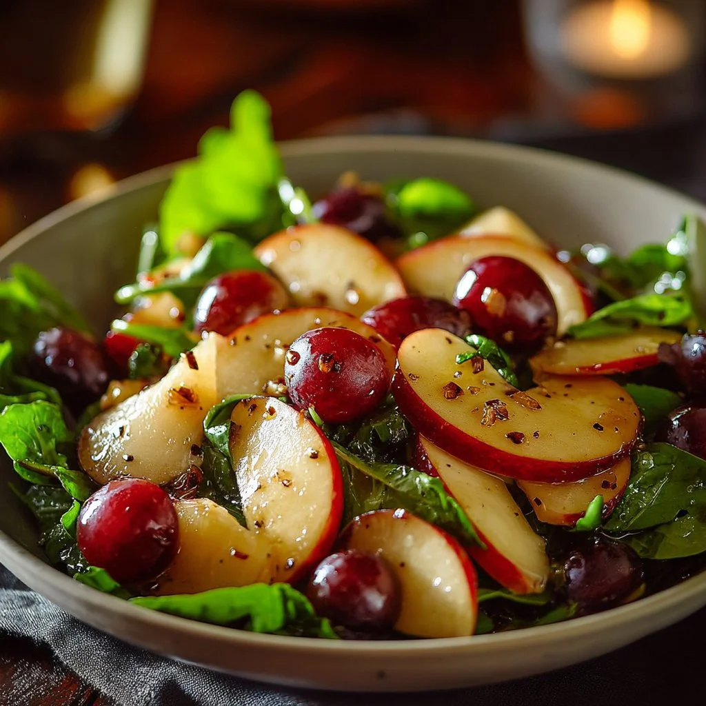 Salade de poires avec vinaigrette balsamique
