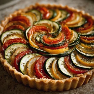 Tarte légère aux courgettes et tomates