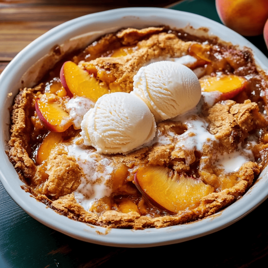 Brown Sugar Peach Cobbler