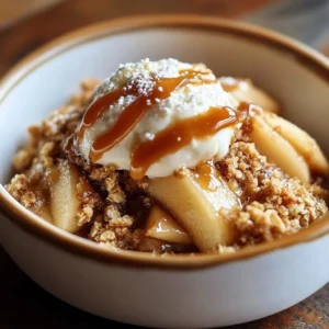 Apple Crisp with Salted Caramel Swirl