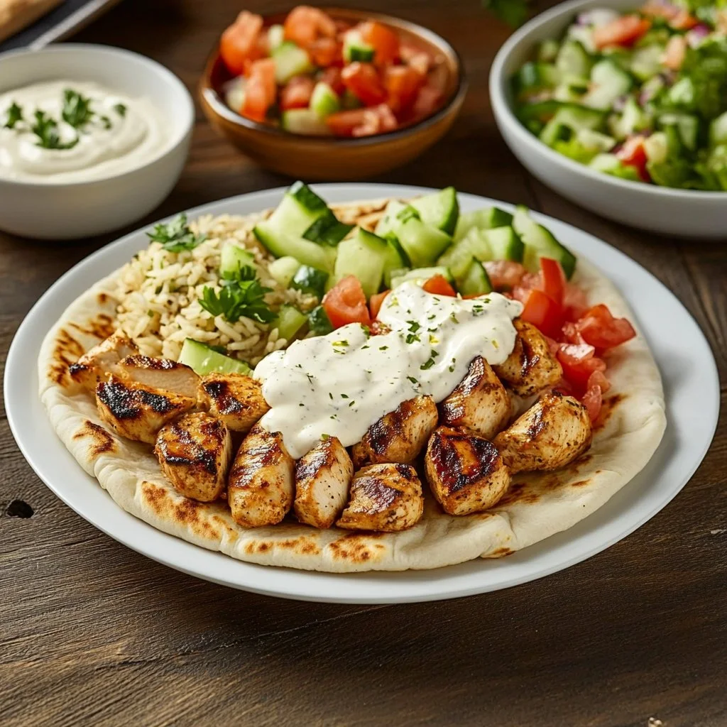 Mediterranean Chicken Gyros with Creamy Feta