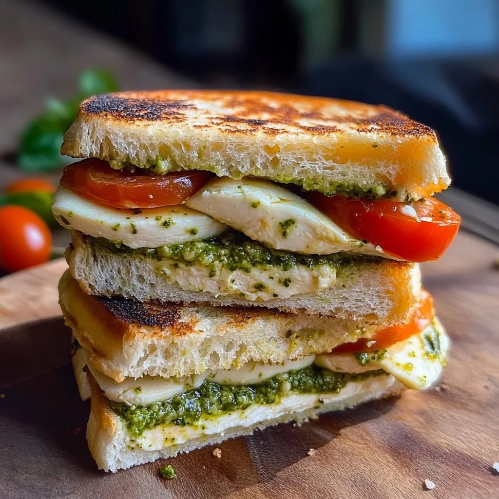 Chicken Pesto Caprese Sandwiches