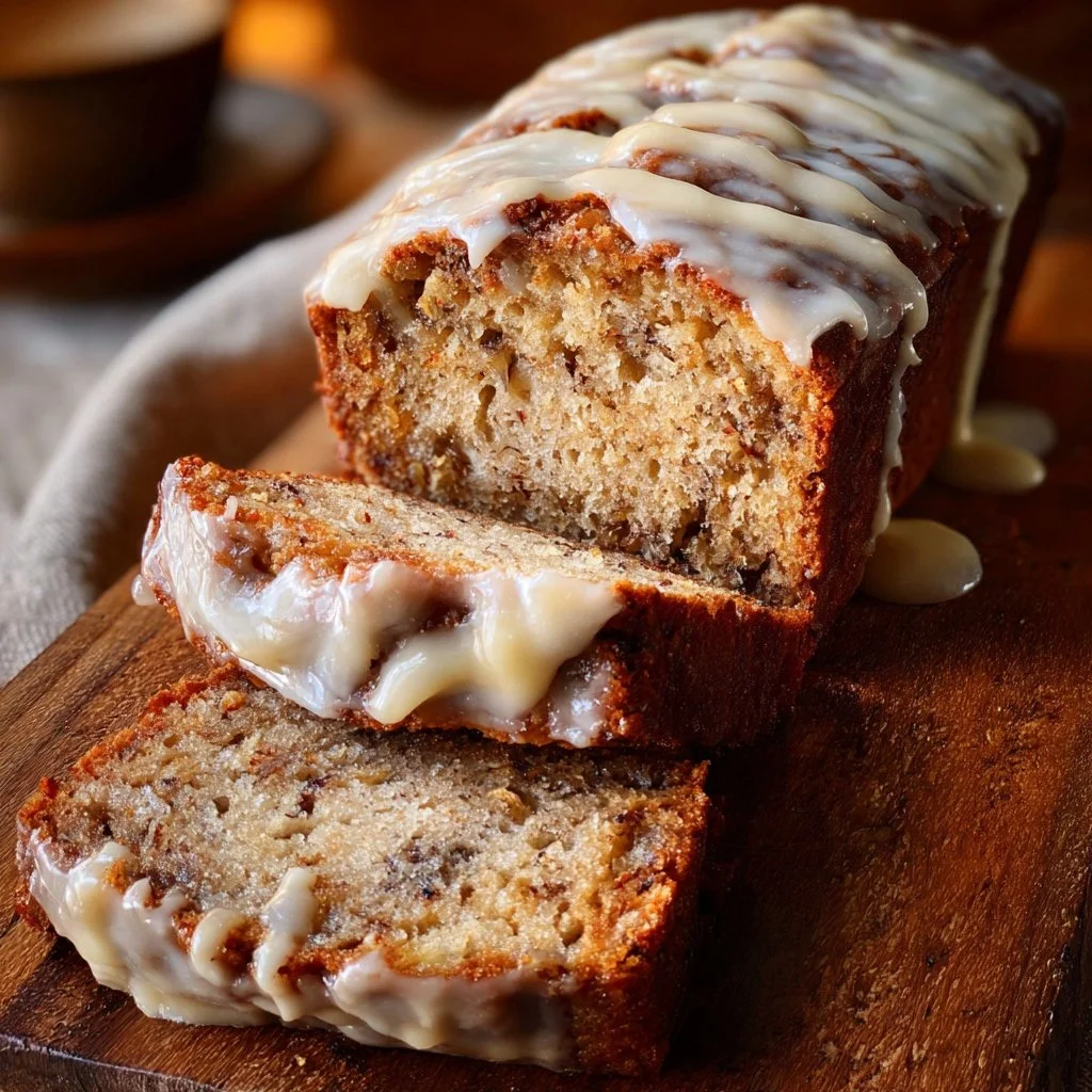 cinnamon roll banana bread