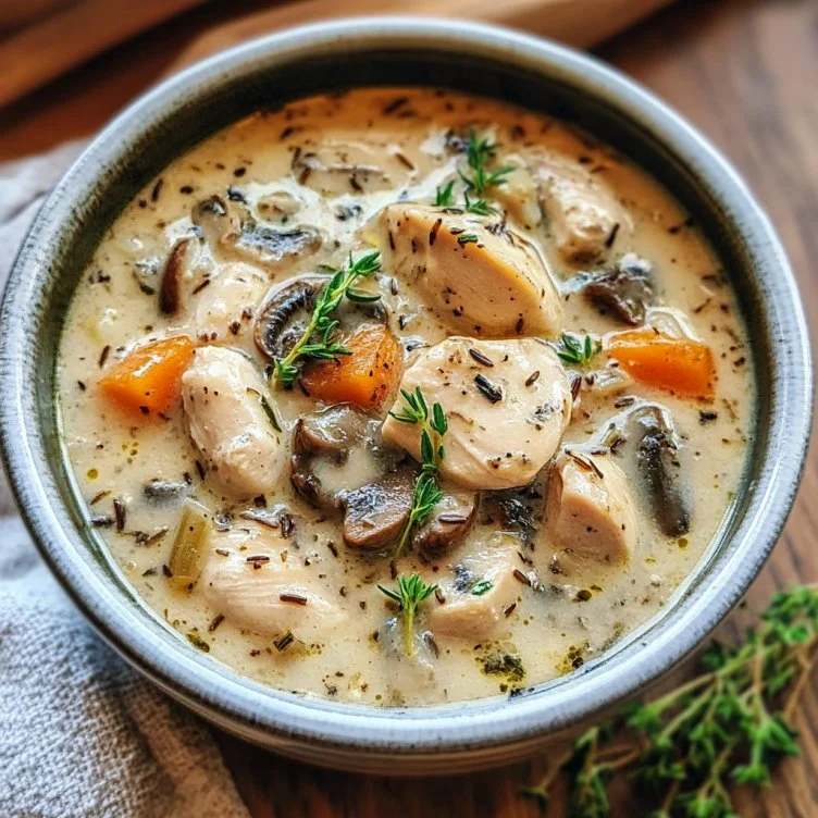 Mushroom Chicken And Wild Rice Soup