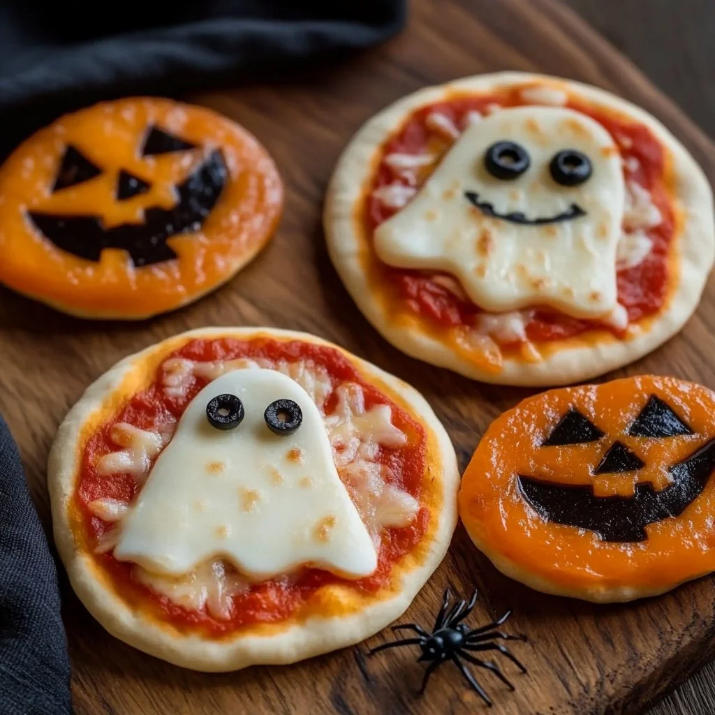 Mini Halloween Pizzas