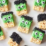Frankenstein Halloween Rice Krispie Treats