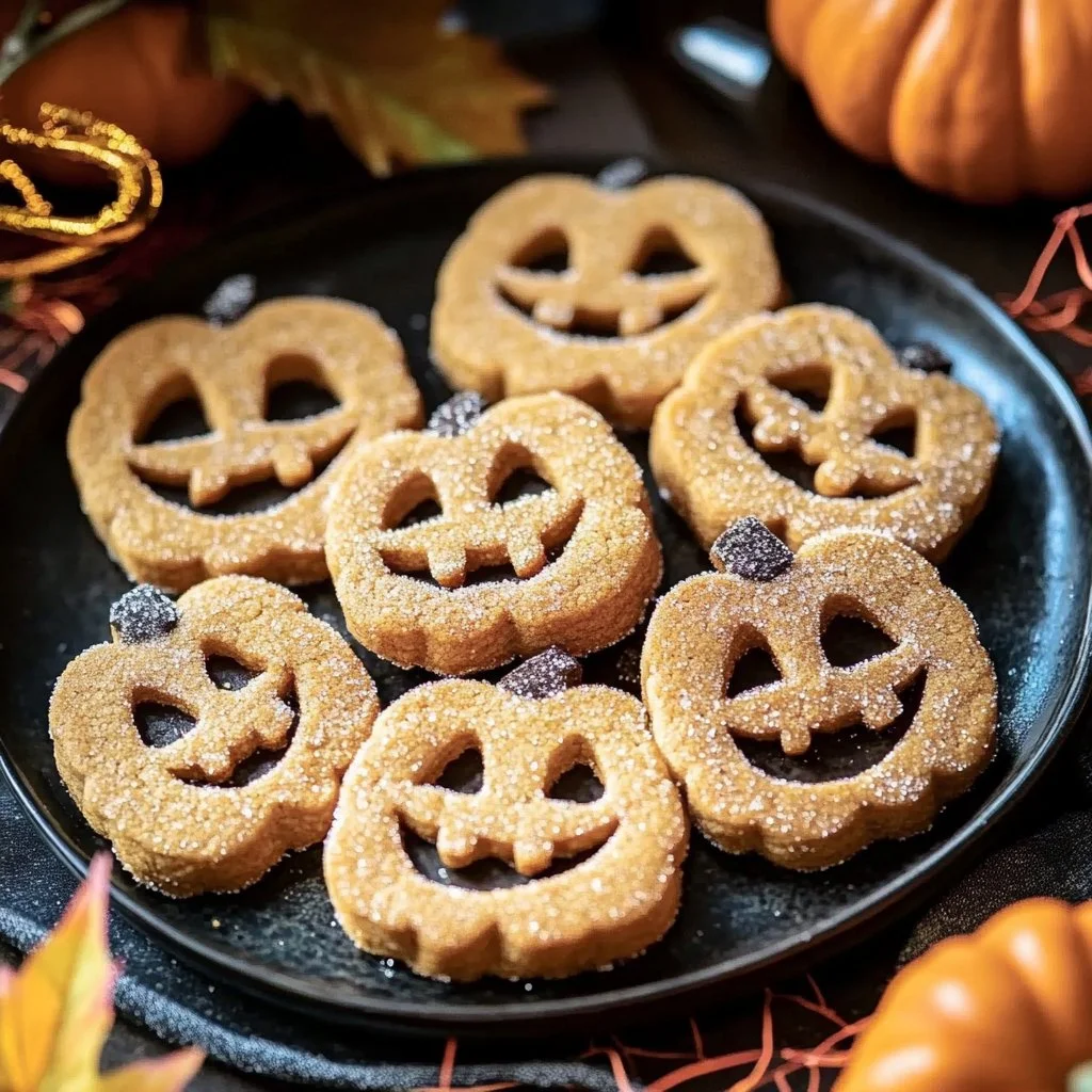 Milk Chocolate Stuffed Jack-O'-Lantern Cookies