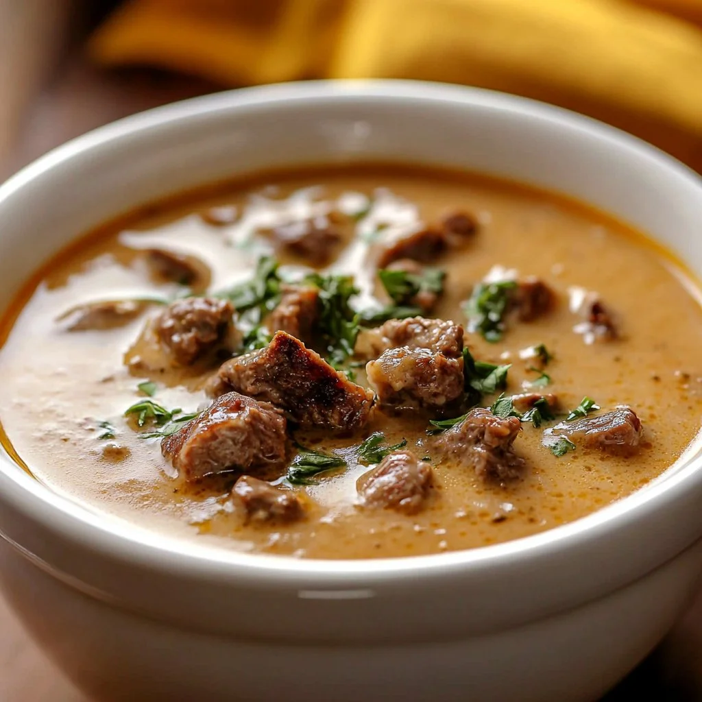 Philly Cheese Steak Soup
