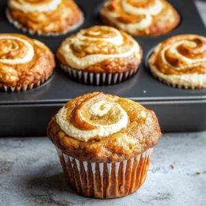 Pumpkin Cream Cheese Swirl Muffins