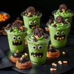 Spooky Frankenstein Pudding Cups