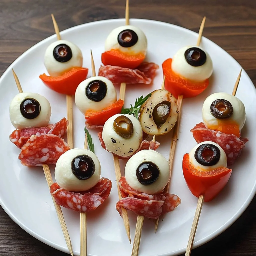 Skewered Salami Eyeballs