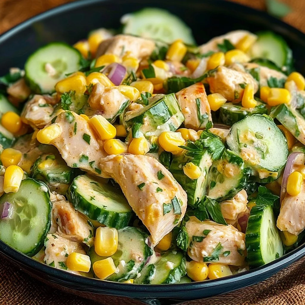 Street Corn Creamy Cucumber Salad