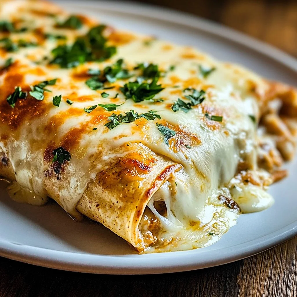 Cheesy Garlic Chicken Wraps