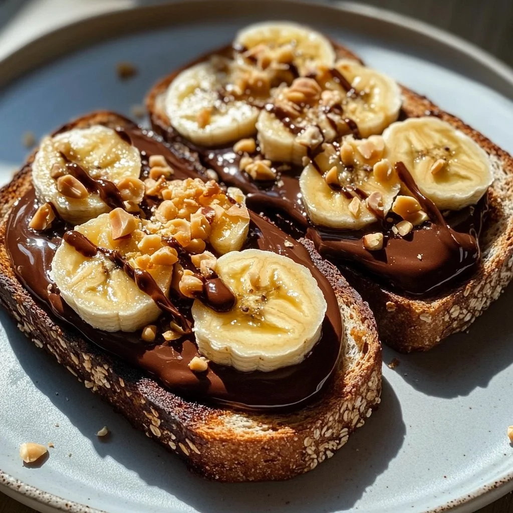 Chocolate Hazelnut And Banana Toast