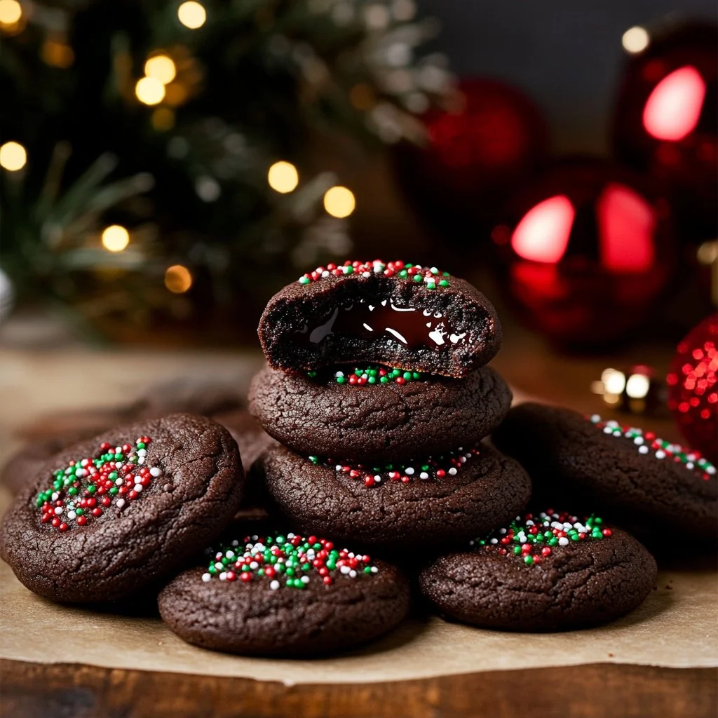 Chocolate Thumbprint Cookies