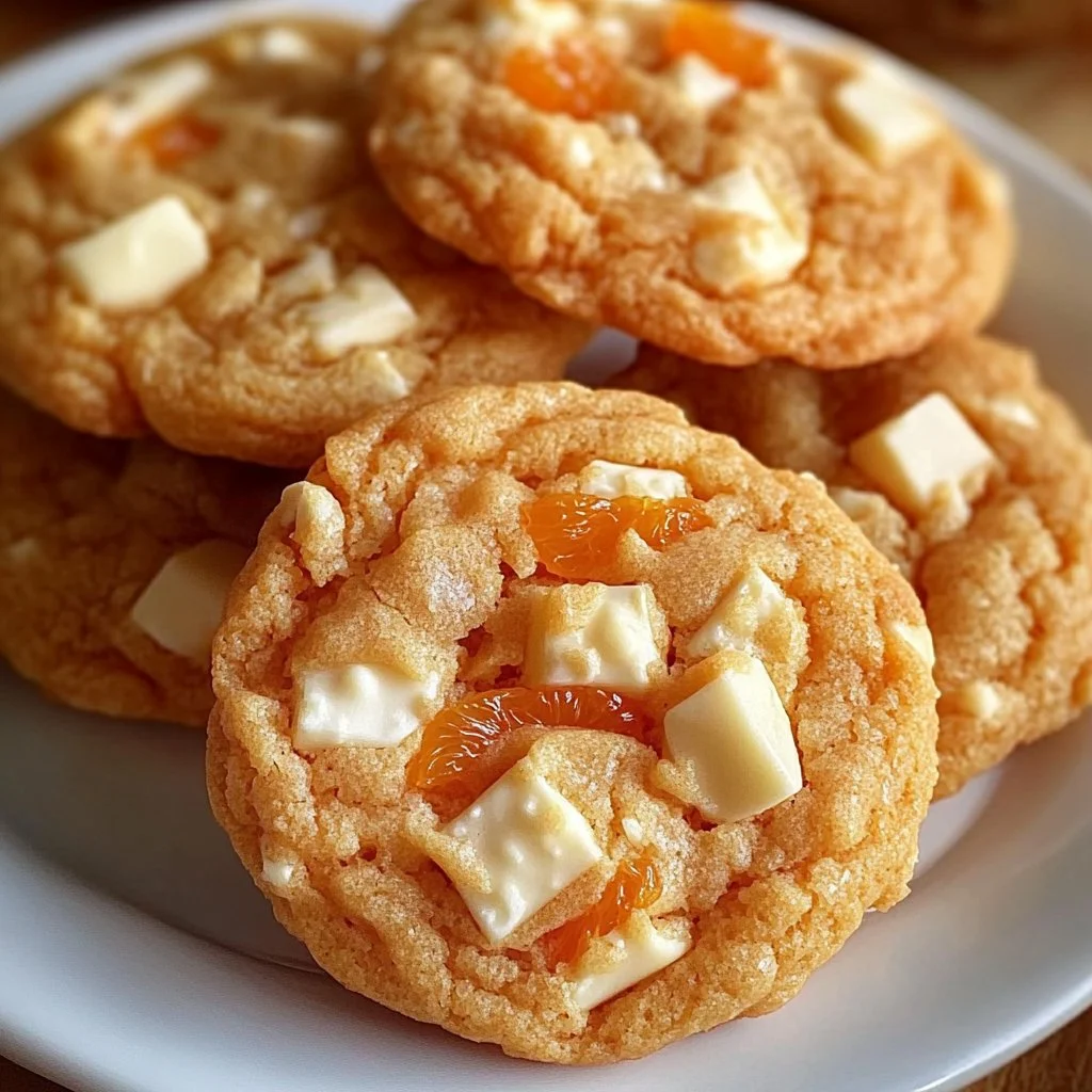 Delicious Creamsicle Orange Cookies on a plate with fresh orange slices