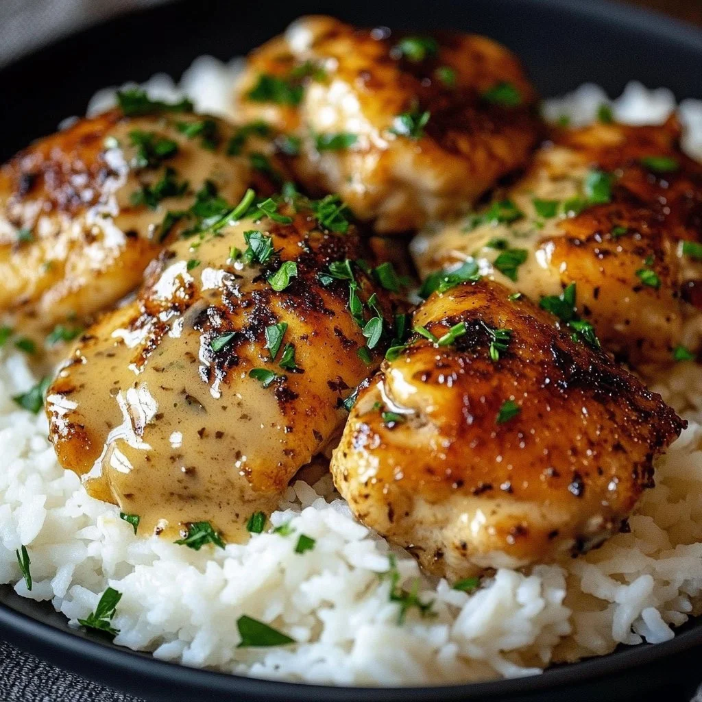 Creamy Smothered Chicken and Rice