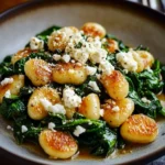 Crispy Gnocchi With Spinach And Feta