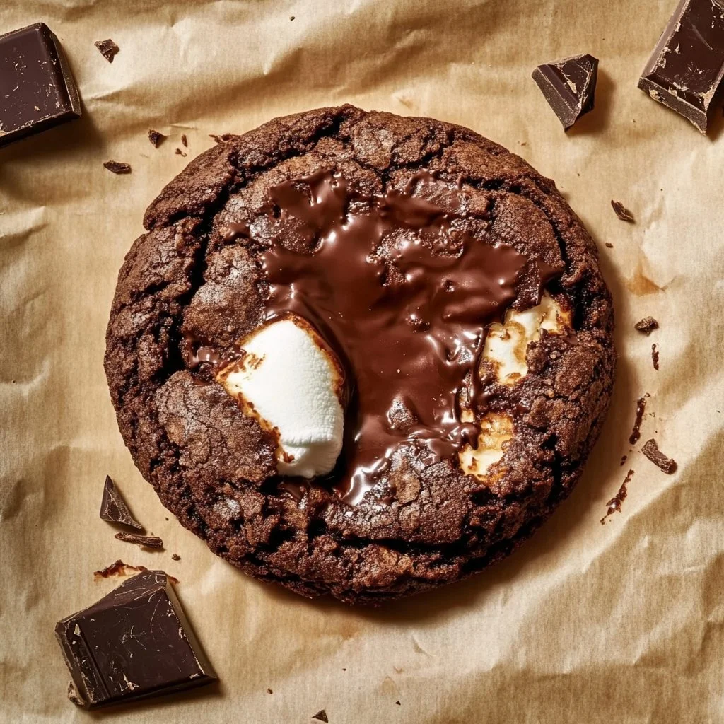 Double Chocolate S'mores Cookies