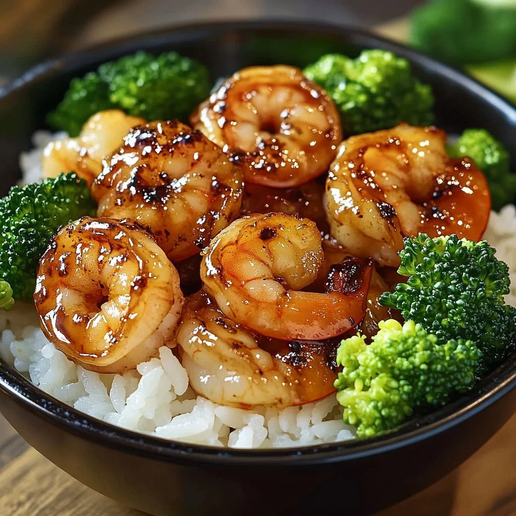 Honey Garlic Shrimp Bowls
