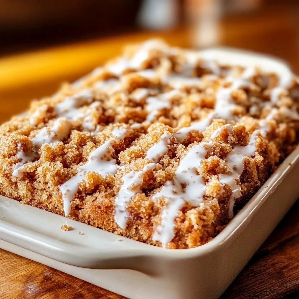Irresistibly moist pumpkin coffee cake with spices and frosting