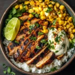 Mexican Street Corn Chicken Rice Bowl