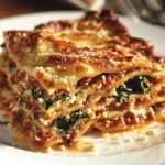 No Bake Christmas Lasagna topped with festive ingredients and seasonal decorations.